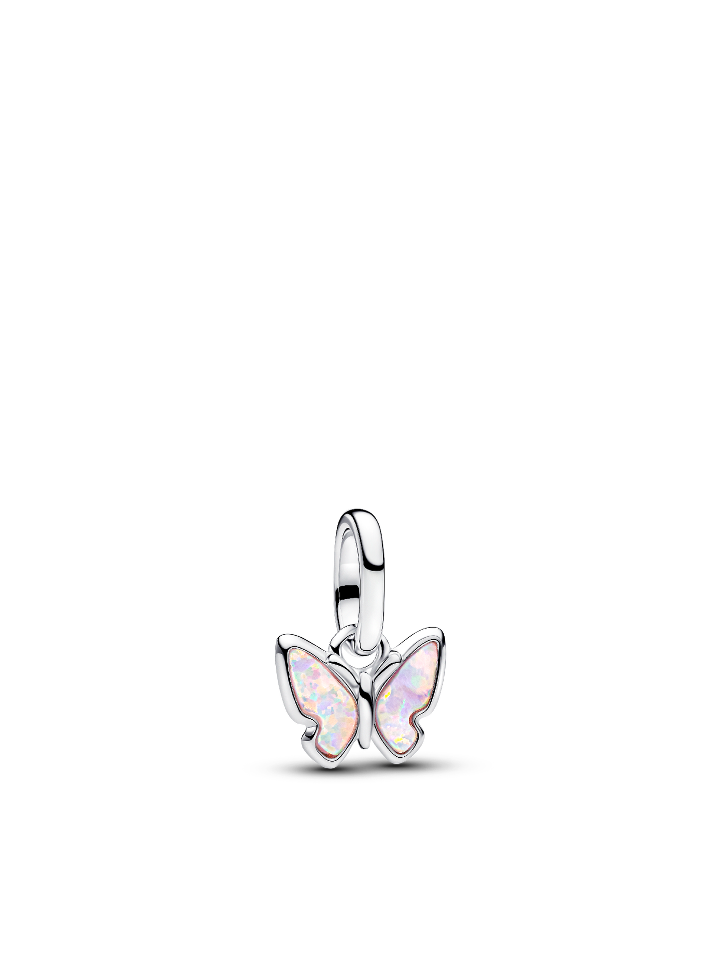 Женский шарм Pandora Pink Butterfly Mini Dangle Charm, цвет: Серебро — фото 1