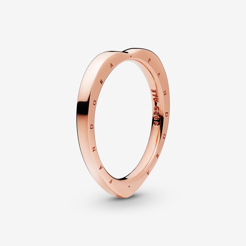 Heart-Shaped Pandora Logo Ring