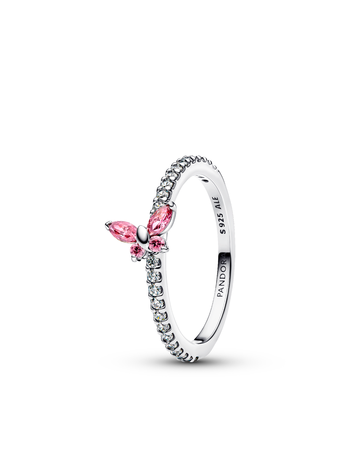Женское кольцо Pandora Sparkling Butterfly, Sterling silver #194269C02, цвет: Серебро — фото 1