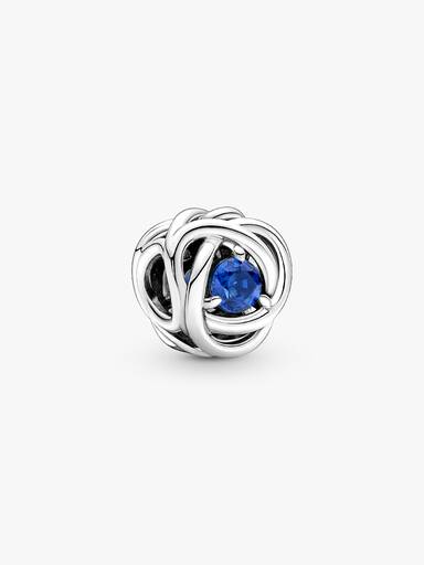 September Blue Eternity Circle Charm