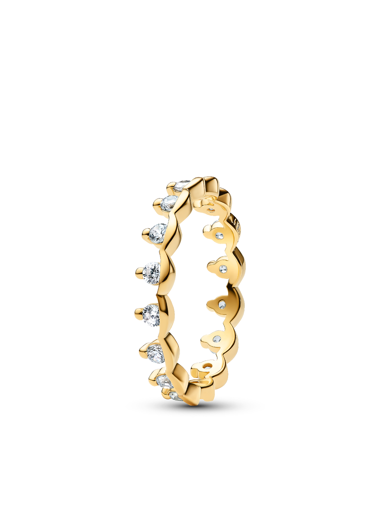 Женское кольцо Pandora Sparkling Regal Band, Gold plated, цвет: Позолоченный — фото 1