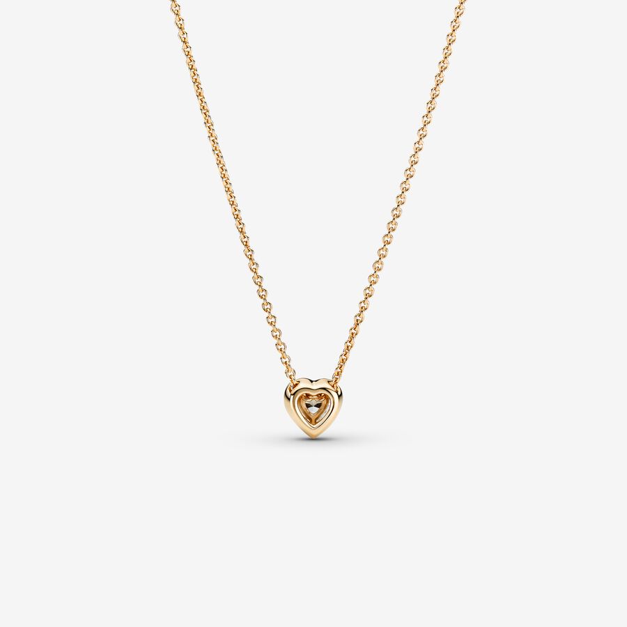 Pandora Gold Elevated Heart Necklace