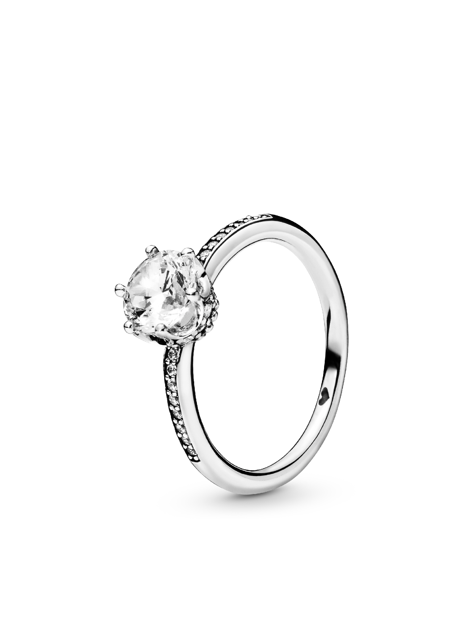 Shimmering Solitaire Wishbone Stacking Ring Set