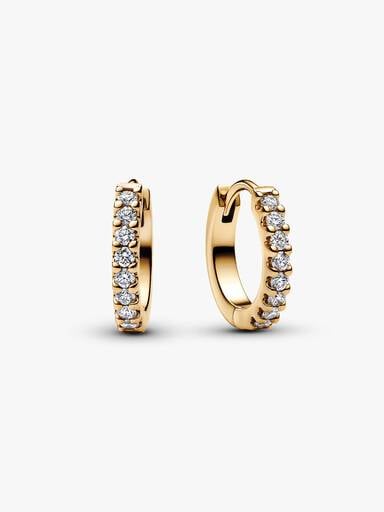 Pandora Era Lab-grown Diamond Hoop Earrings 14K Gold