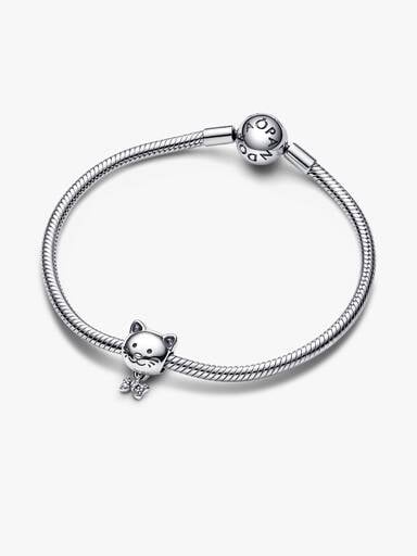 Pet Cat & Bow Charm