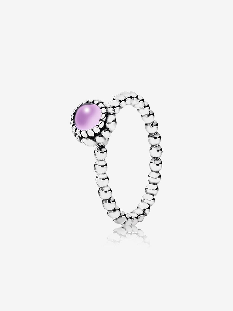 Birthday Blooms Ring, February, Amethyst