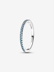 Sparkling Aquamarine Half-Eternity Band Ring Sparkling Aquamarine Half-Eternity Band Ring