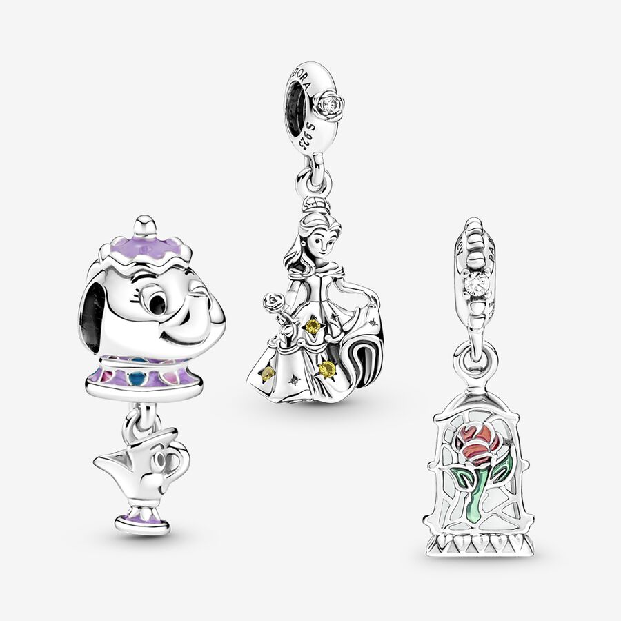 Disney Princess Beauty and the Beast Dancing Belle Charm Bracelet Set