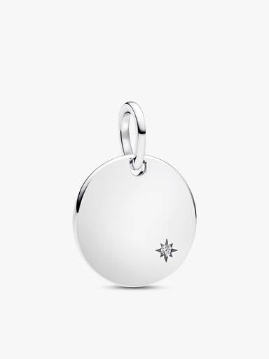 Engravable Lab-Grown Diamond Tag Pendant Necklace