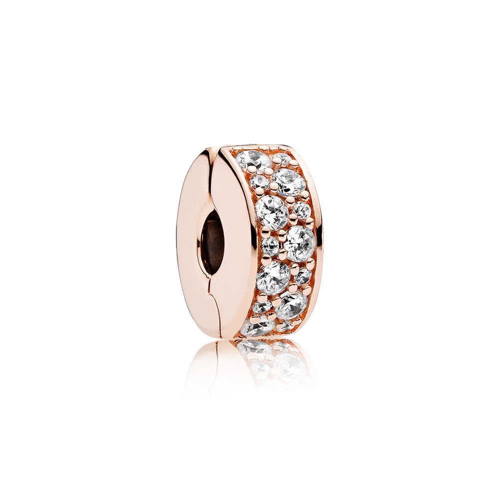 Shining Elegance Clip, PANDORA Rose™ & Clear CZ | PANDORA Jewelry US
