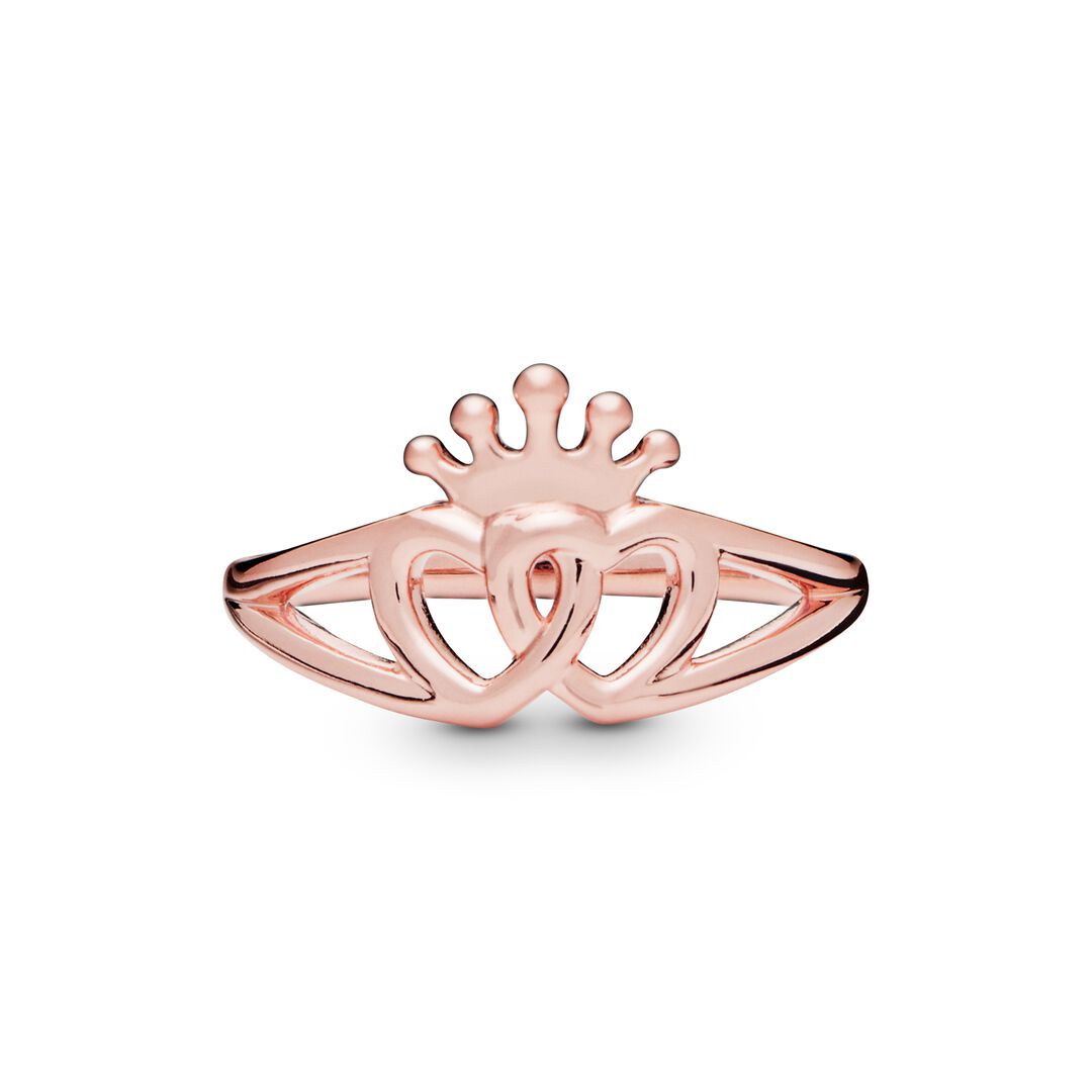 FINAL SALE - Crown & Interwined Hearts Ring