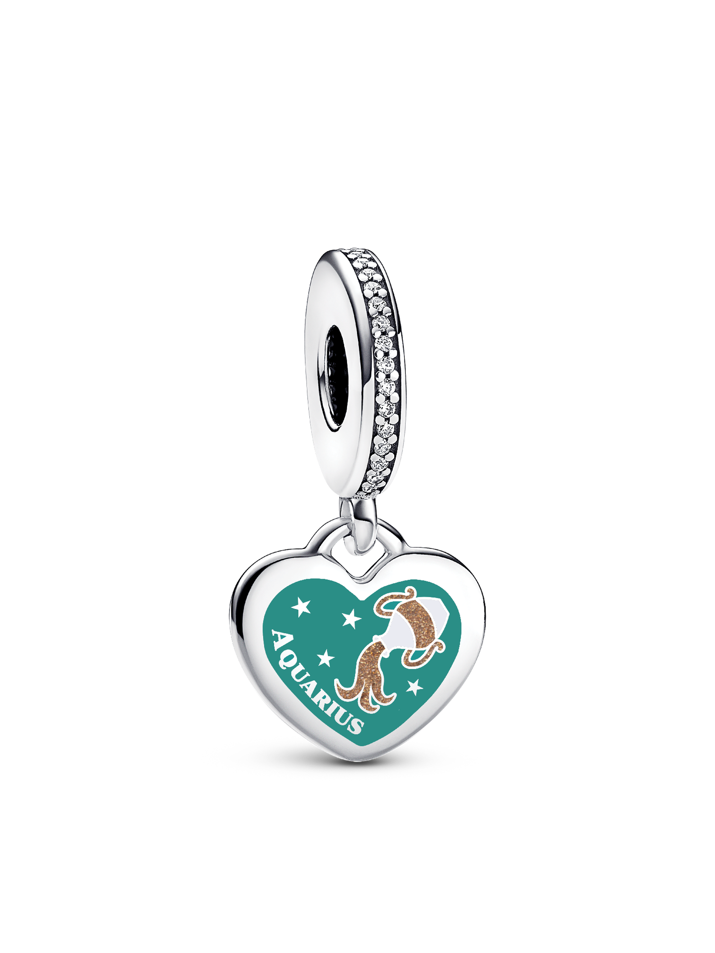 Женский шарм Pandora Aquarius Dangle Charm, цвет: Серебро — фото 1