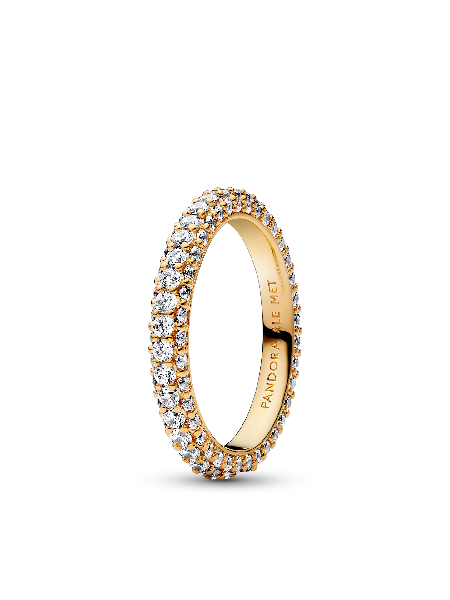 Женское кольцо Pandora Timeless Pavé Single-row, Gold plated, цвет: Позолоченный — фото 1