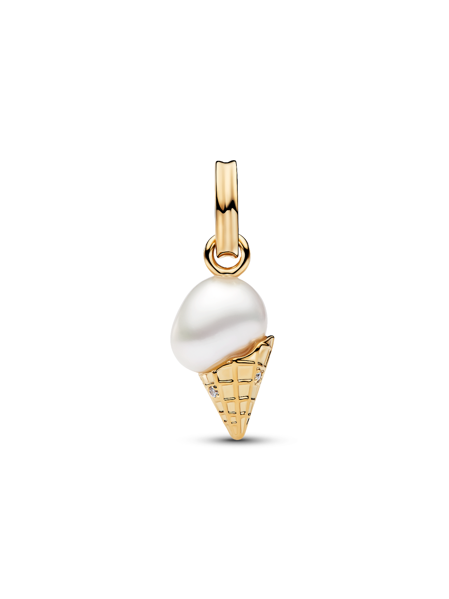 Treated Freshwater Cultured Baroque Pearl Ice Cream Dangle Charm