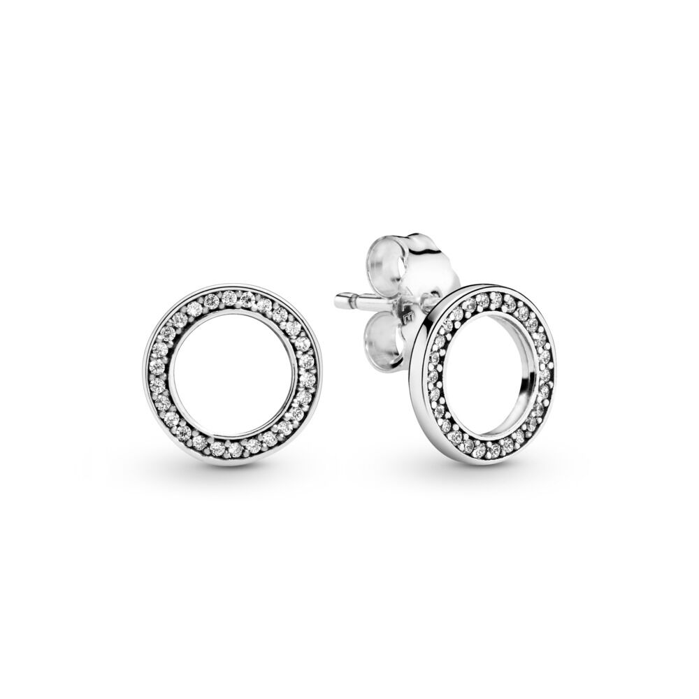 Sparkling Circle Stud Earrings | Sterling silver | Pandora US