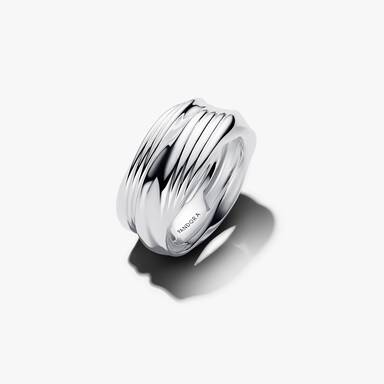 Two-Tone Twists & Turns Ring Set
