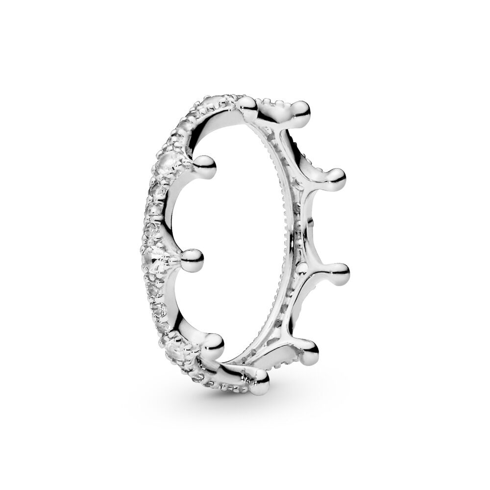 FINAL SALE - Clear Sparkling Crown Ring | Sterling silver | Pandora US