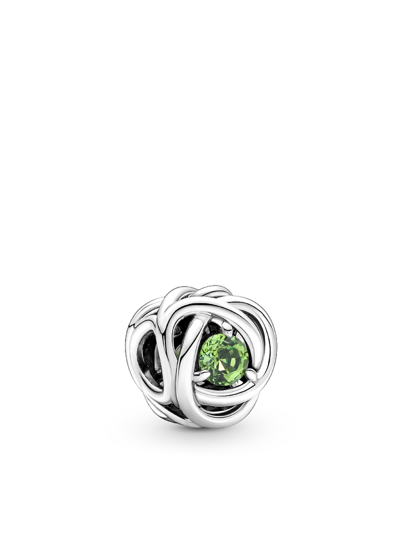August Birthstone Eternity Circle O Pendant Set