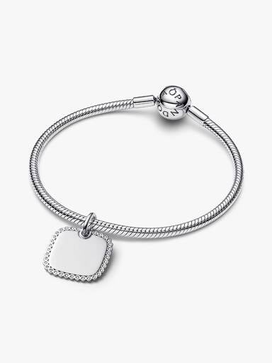 Engravable Square Tag Pendant