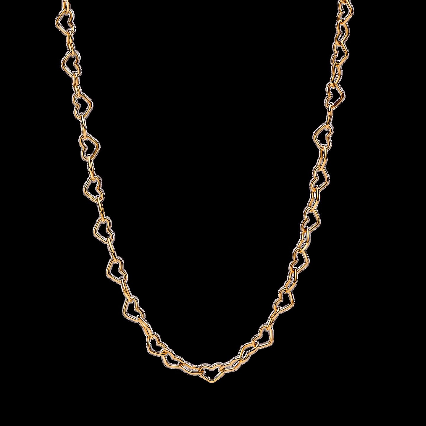 Женское колье Pandora Linked Hearts Collier, Gold plated, цвет: Позолоченный — фото 2