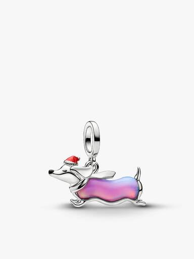 Santa Dog Charm Duo