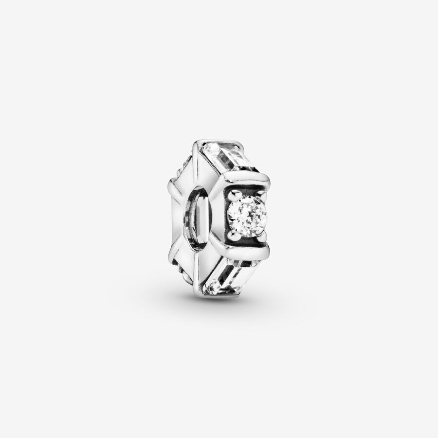 FINAL SALE - Clear Ice Cube Spacer Charm image number 0