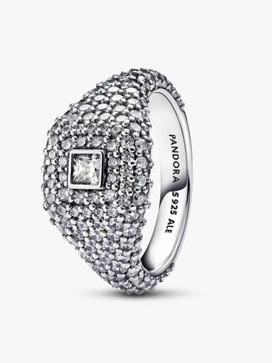 Pavé Square Cocktail Ring