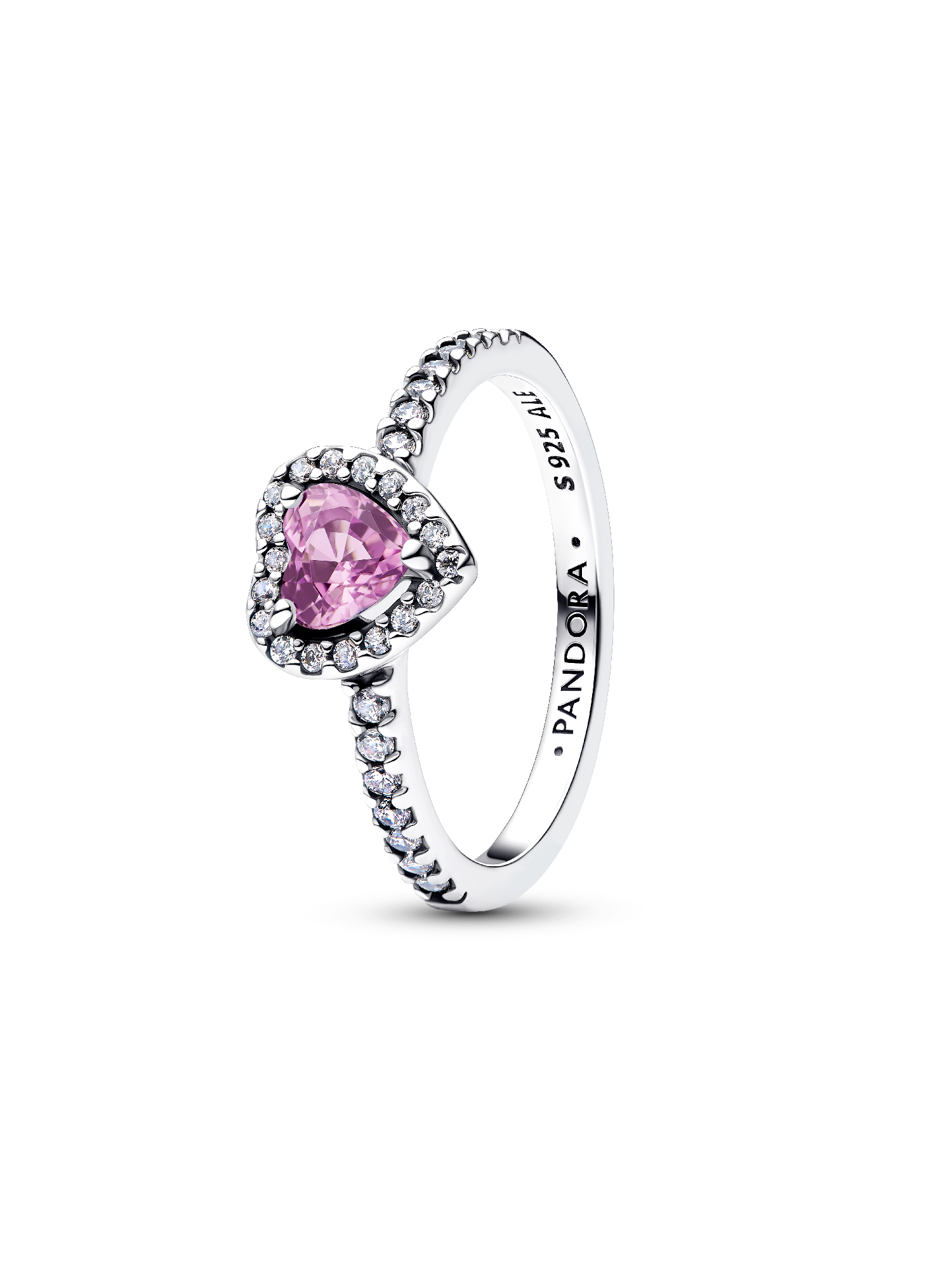 Elevated Light Purple Heart Ring