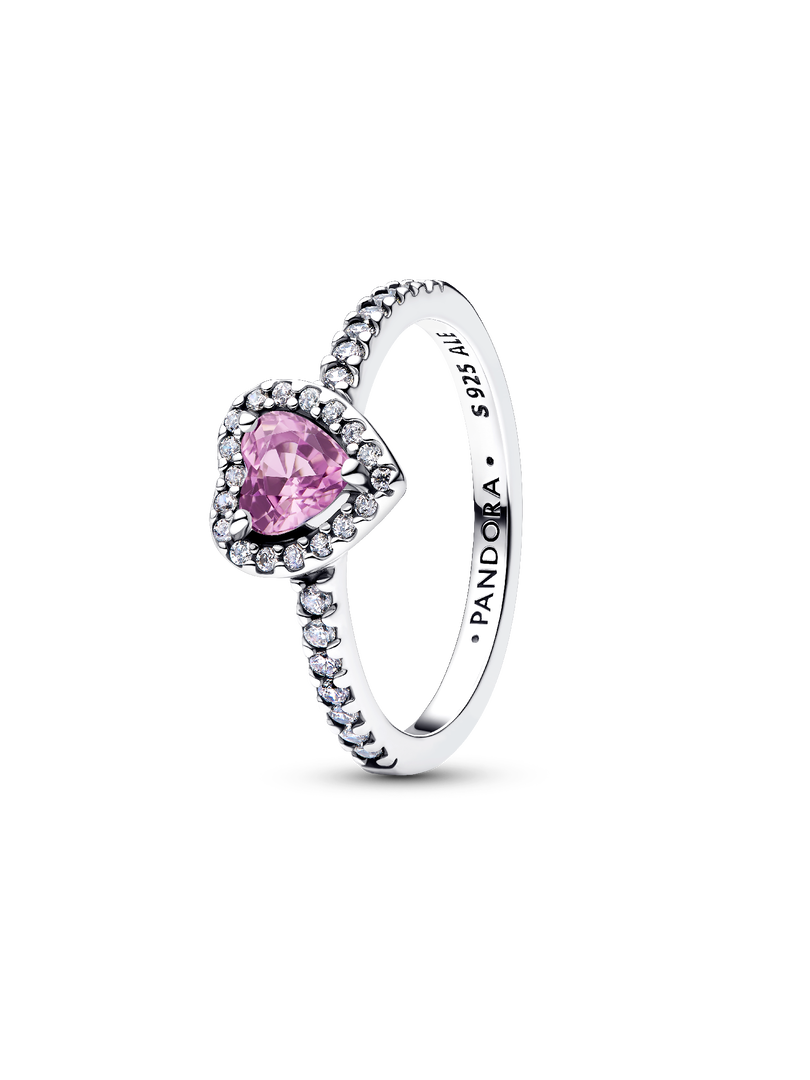 Elevated Light Purple Heart Ring