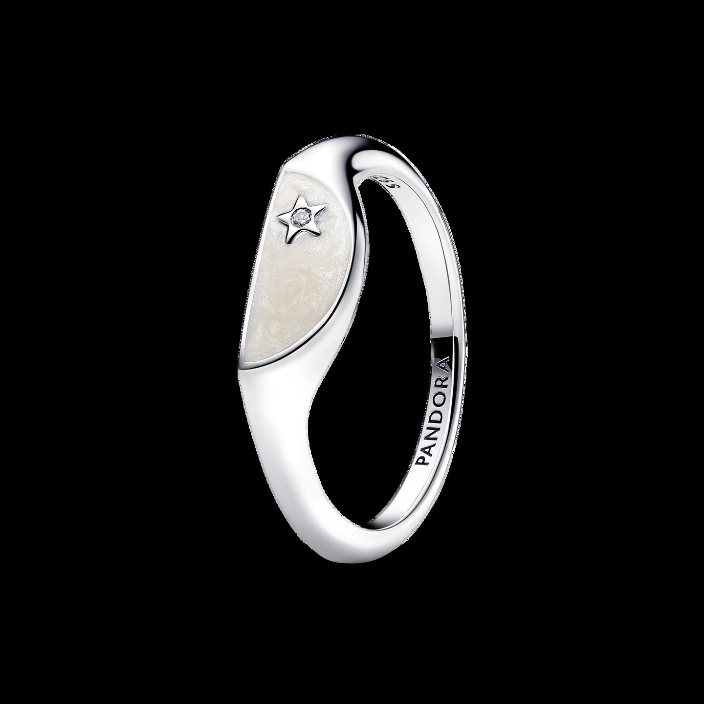 Кольцо Pandora ME Halved Enamel Signet, Sterling silver, цвет: Серебро — фото 2