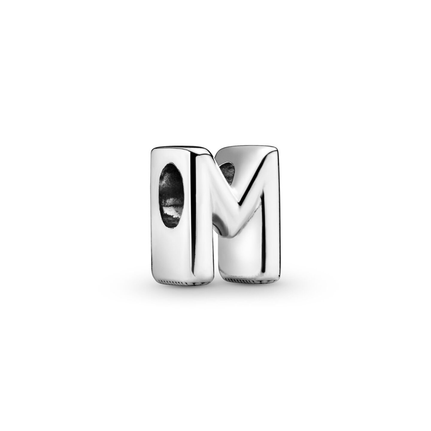 Женский шарм Pandora Letter M Alphabet Charm, цвет: Серебро — фото 2