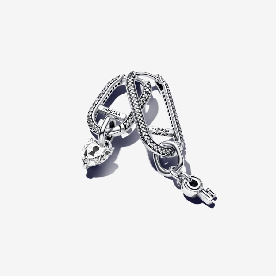 Pandora ME Keyhole Heart & Key Earrings Set image number 0