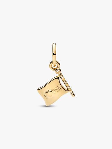 American Flag Dangle Charm
