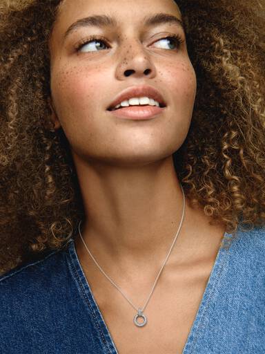 Double Circle Pendant & Necklace