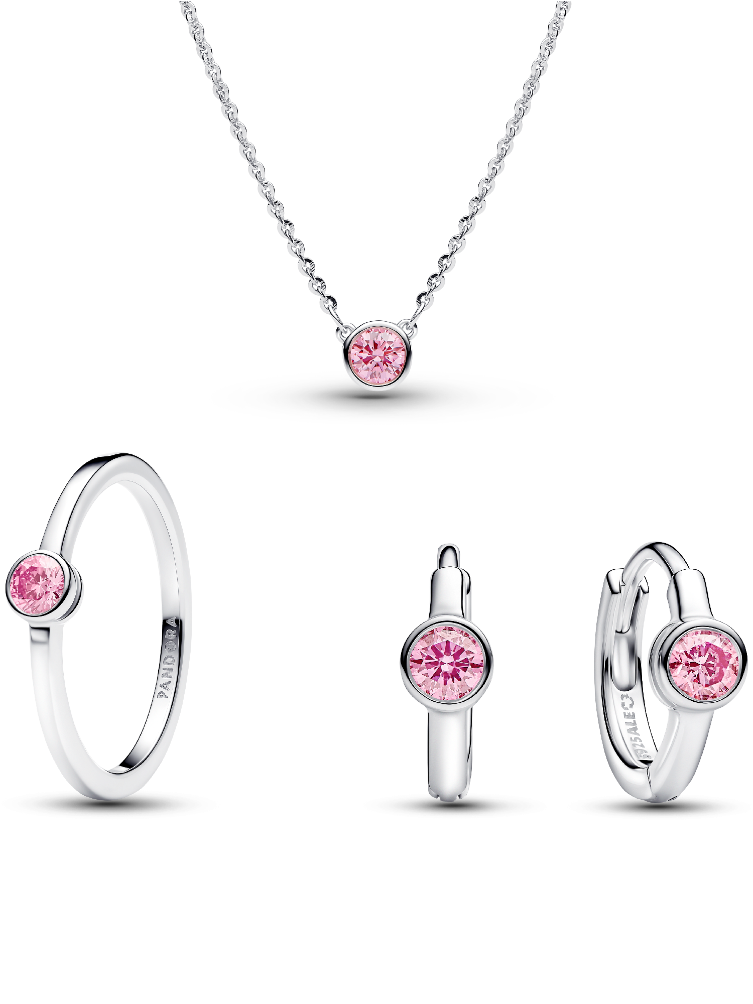 Pink Lab-Grown Diamond Jewelry Set