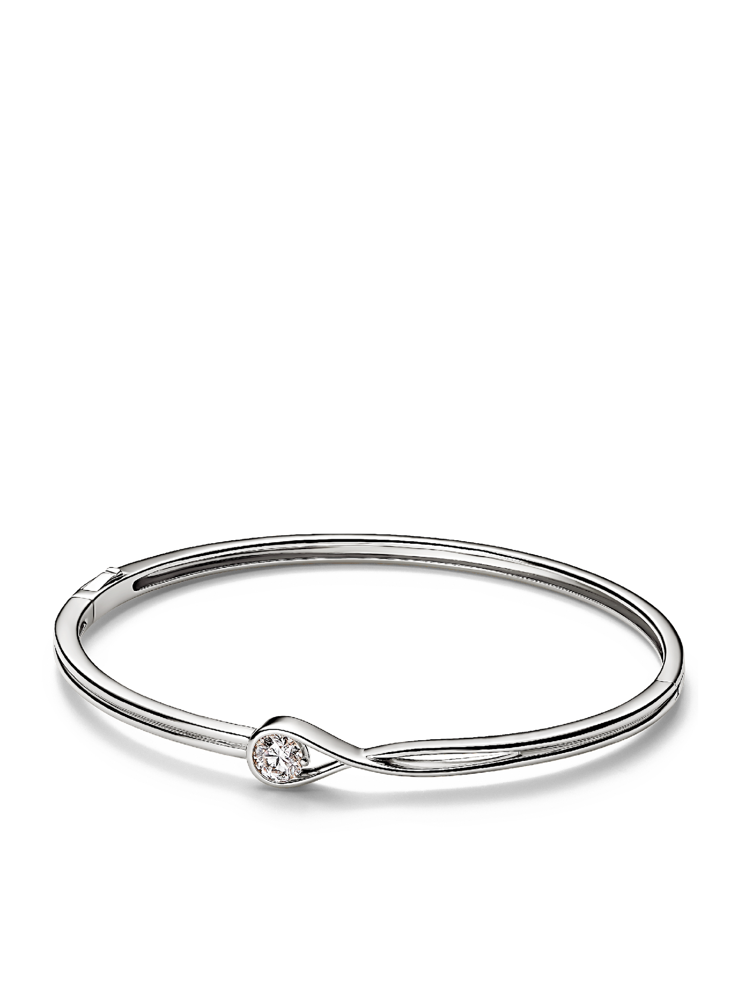 Женские браслеты Pandora Infinite 14k White Gold Lab-grown Diamond #553222C01, цвет: Белое золото — фото 1