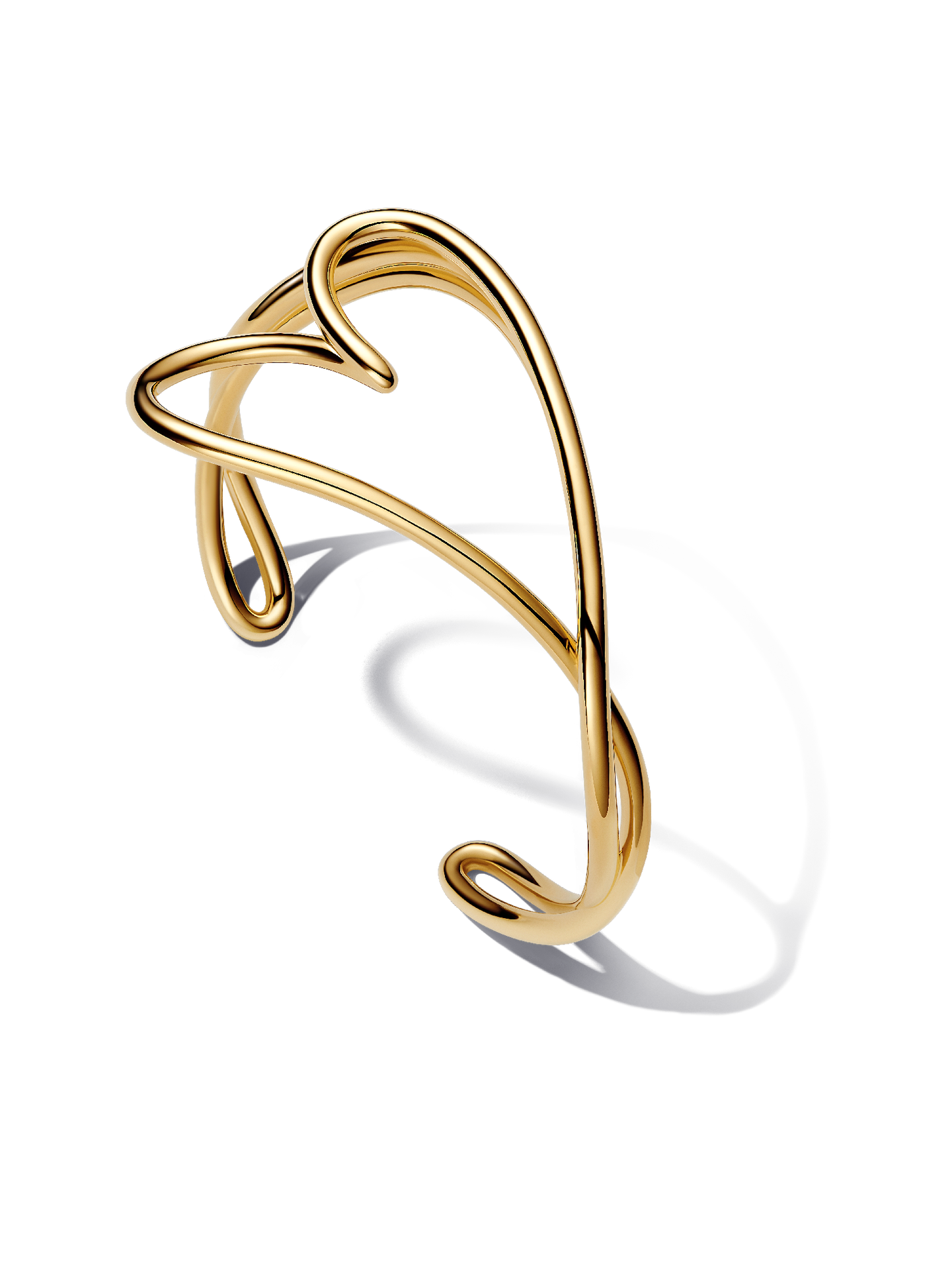 Женский браслет Pandora Organically Shaped Heart, цвет: Позолоченный — фото 1