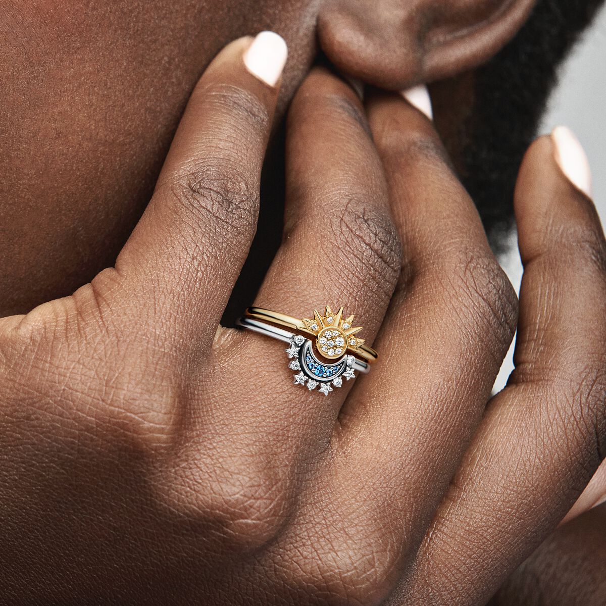 192845c01 Celestial Sparkling Sun Ring | Gold plated | Pandora US
