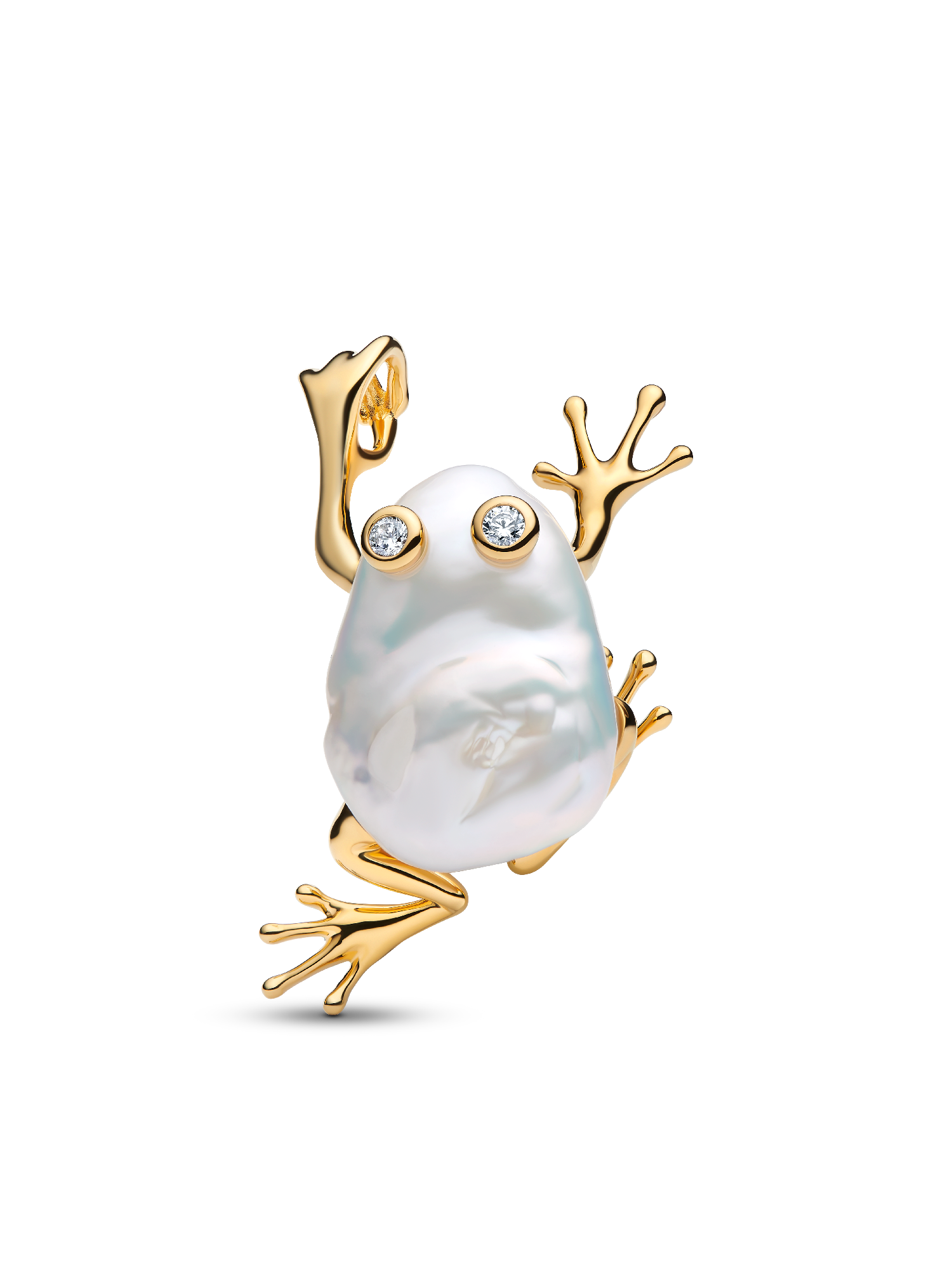Baroque Pearl Frog Pendant Necklace set