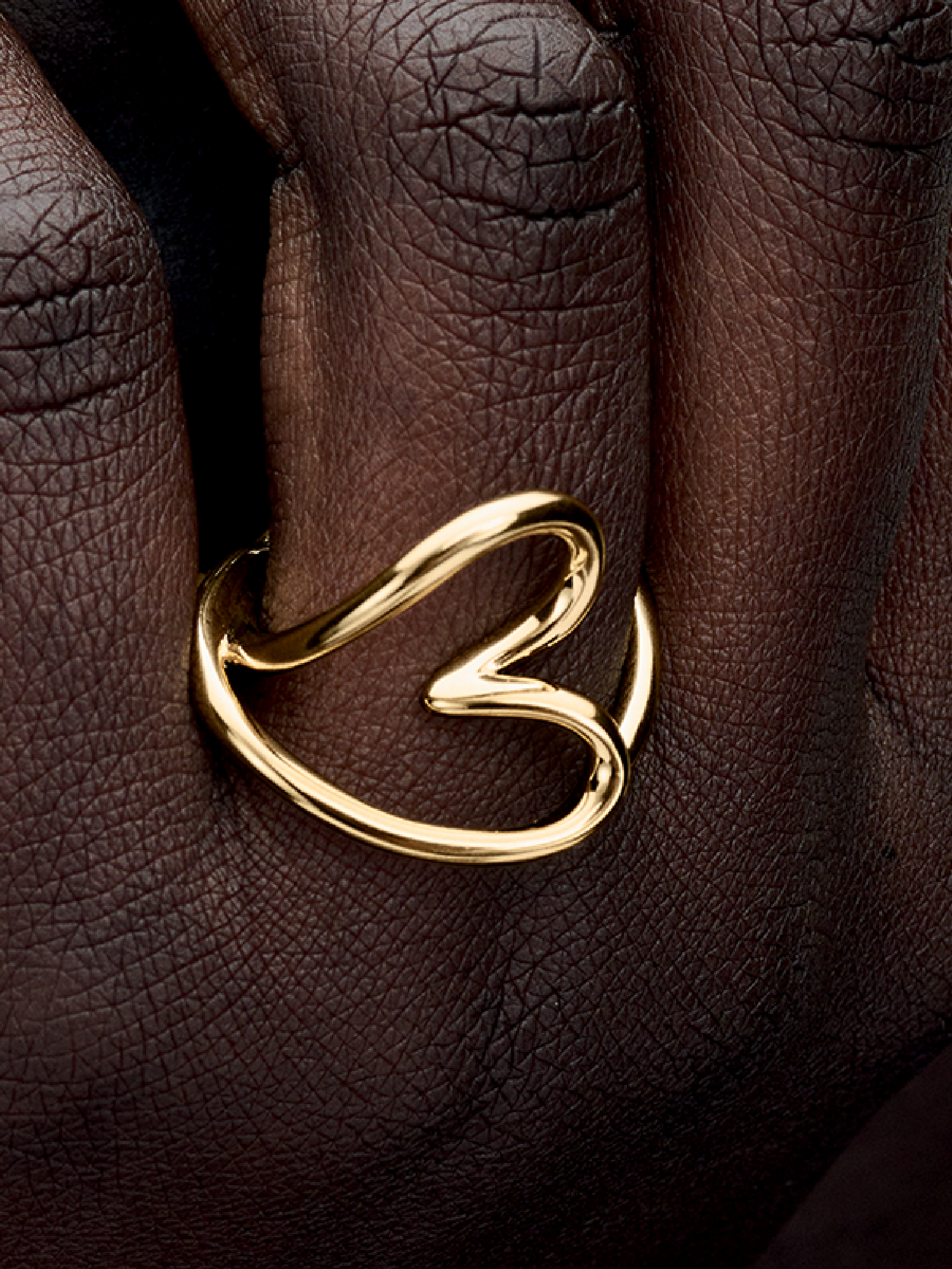 Женское кольцо Pandora Organically Shaped Heart, Gold plated, цвет: Позолоченный — фото 3