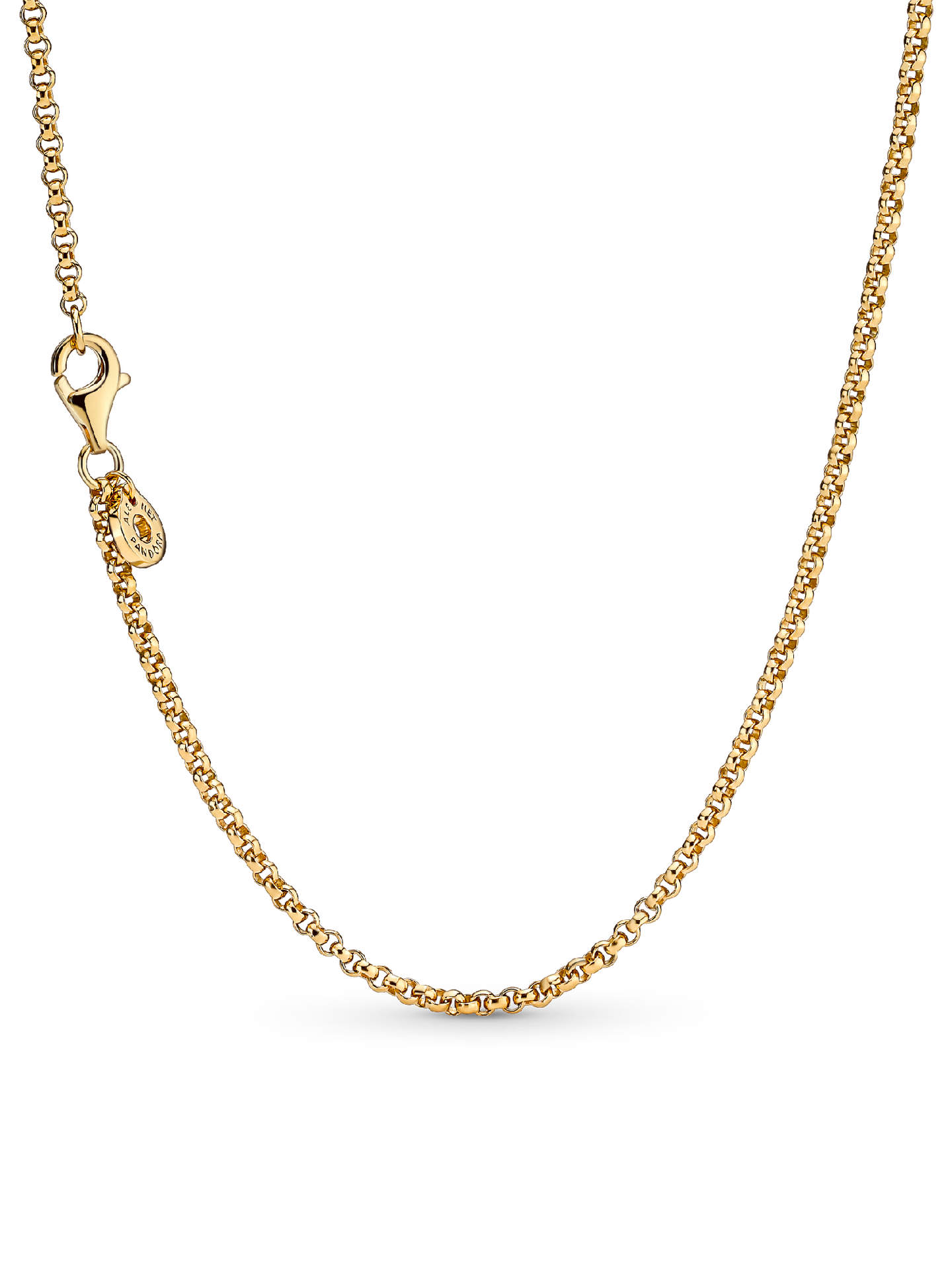 Женская цепочка Pandora Rolo Chain, Gold plated, цвет: Позолоченный — фото 1