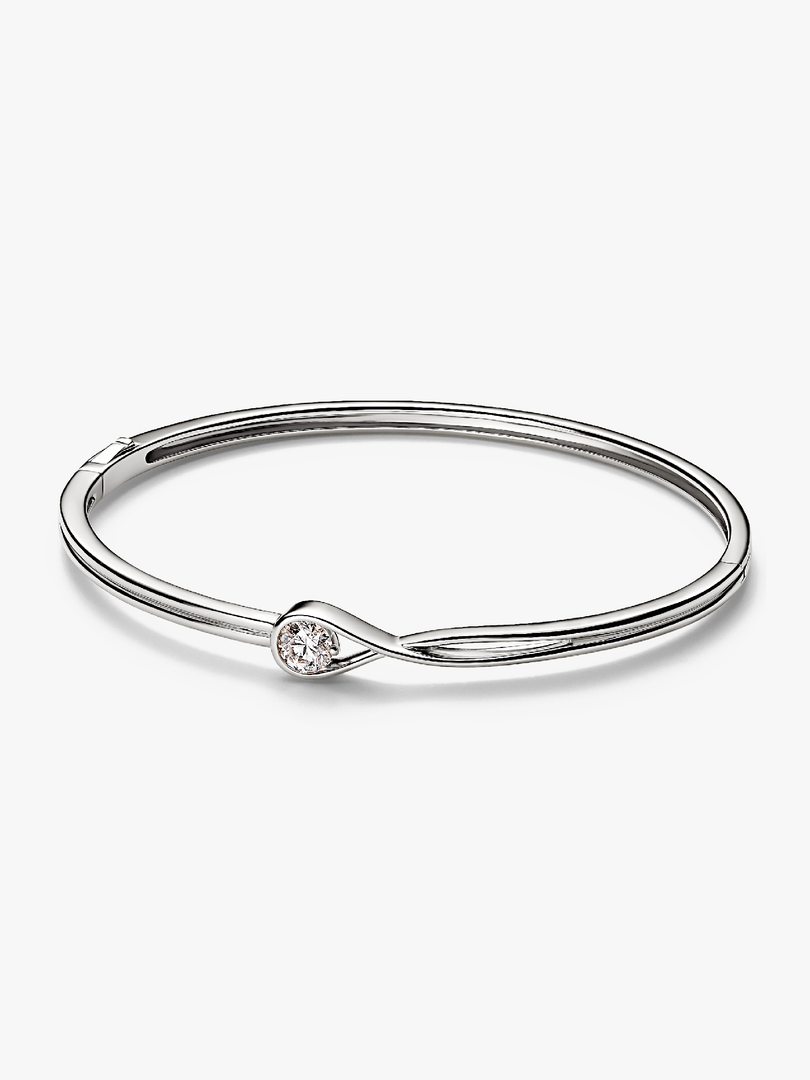 Pandora Infinite 14k White Gold Lab-grown Diamond Bangle