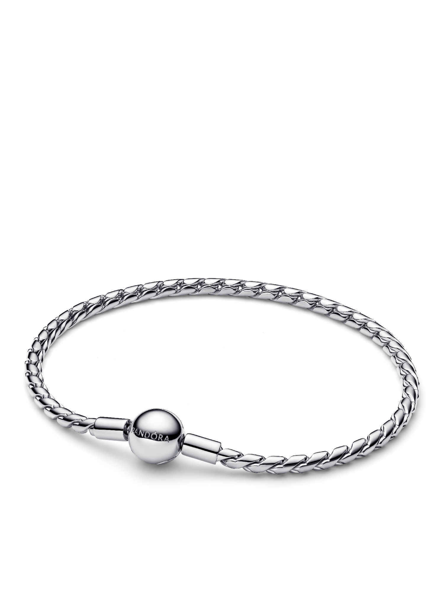 Black Cord Box Chain Bracelet | Sterling silver | Pandora US
