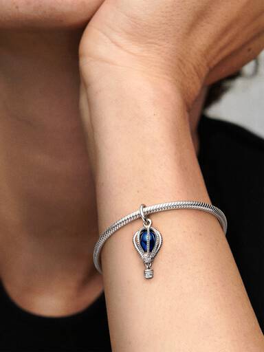 FINAL SALE - Blue Hot Air Balloon Travel Charm