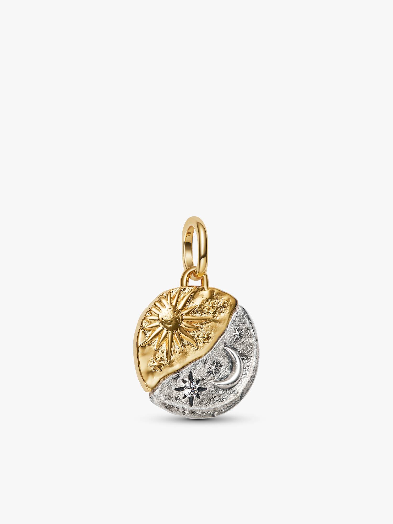 Sun and Moon Medallion Charm