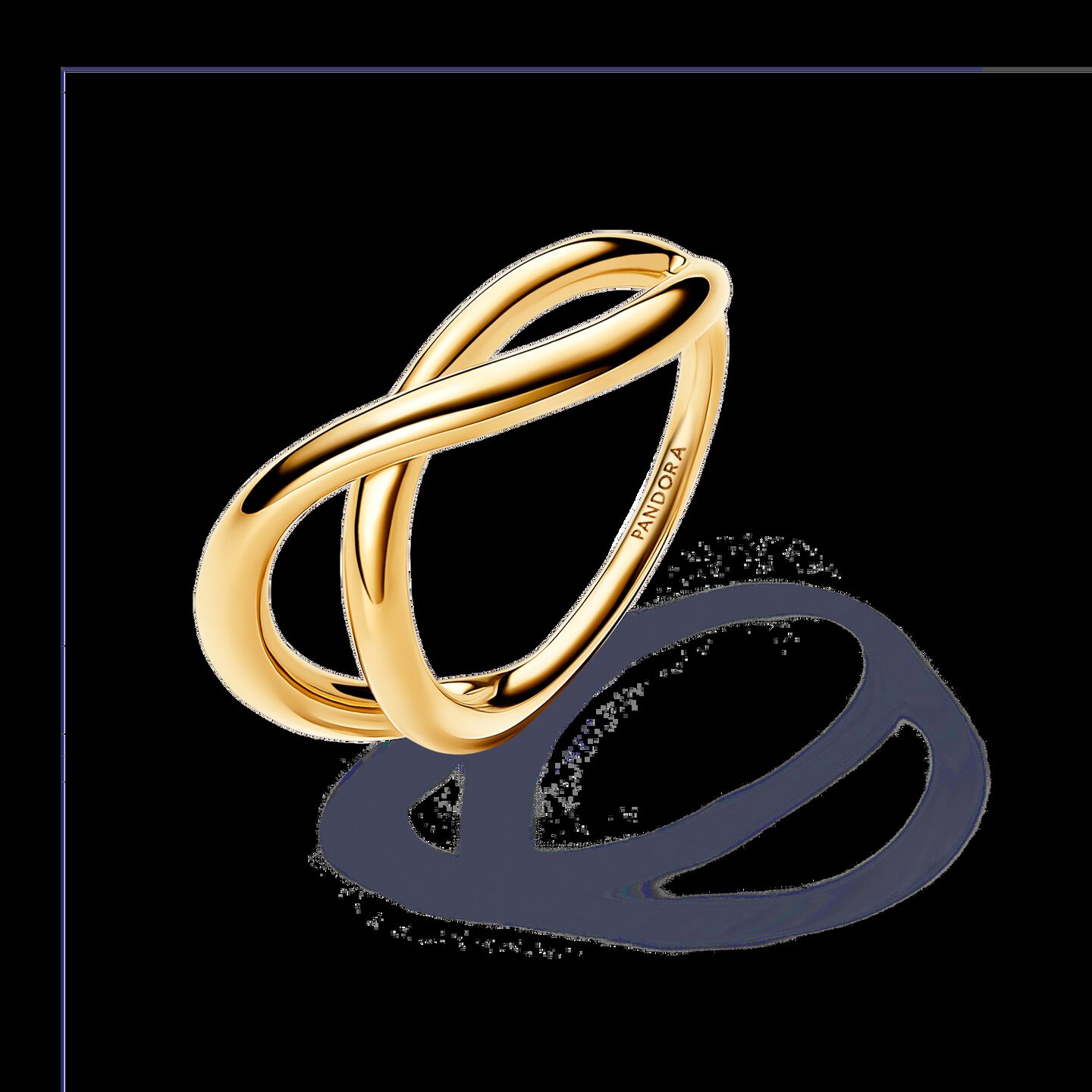 Женское кольцо Pandora Organically Shaped Infinity, Gold plated, цвет: Позолоченный — фото 2