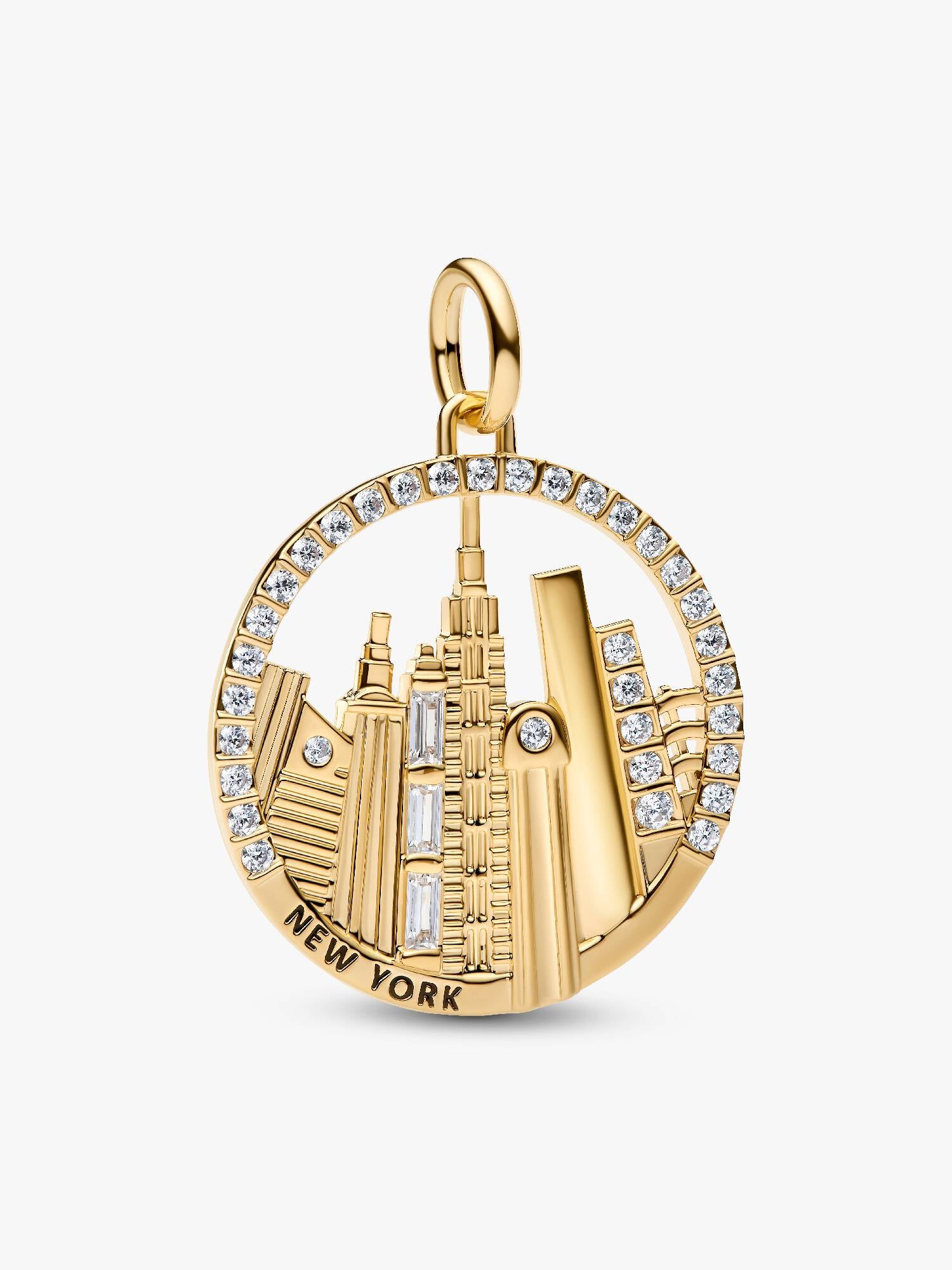 New York Skyline Oversized Dangle Charm