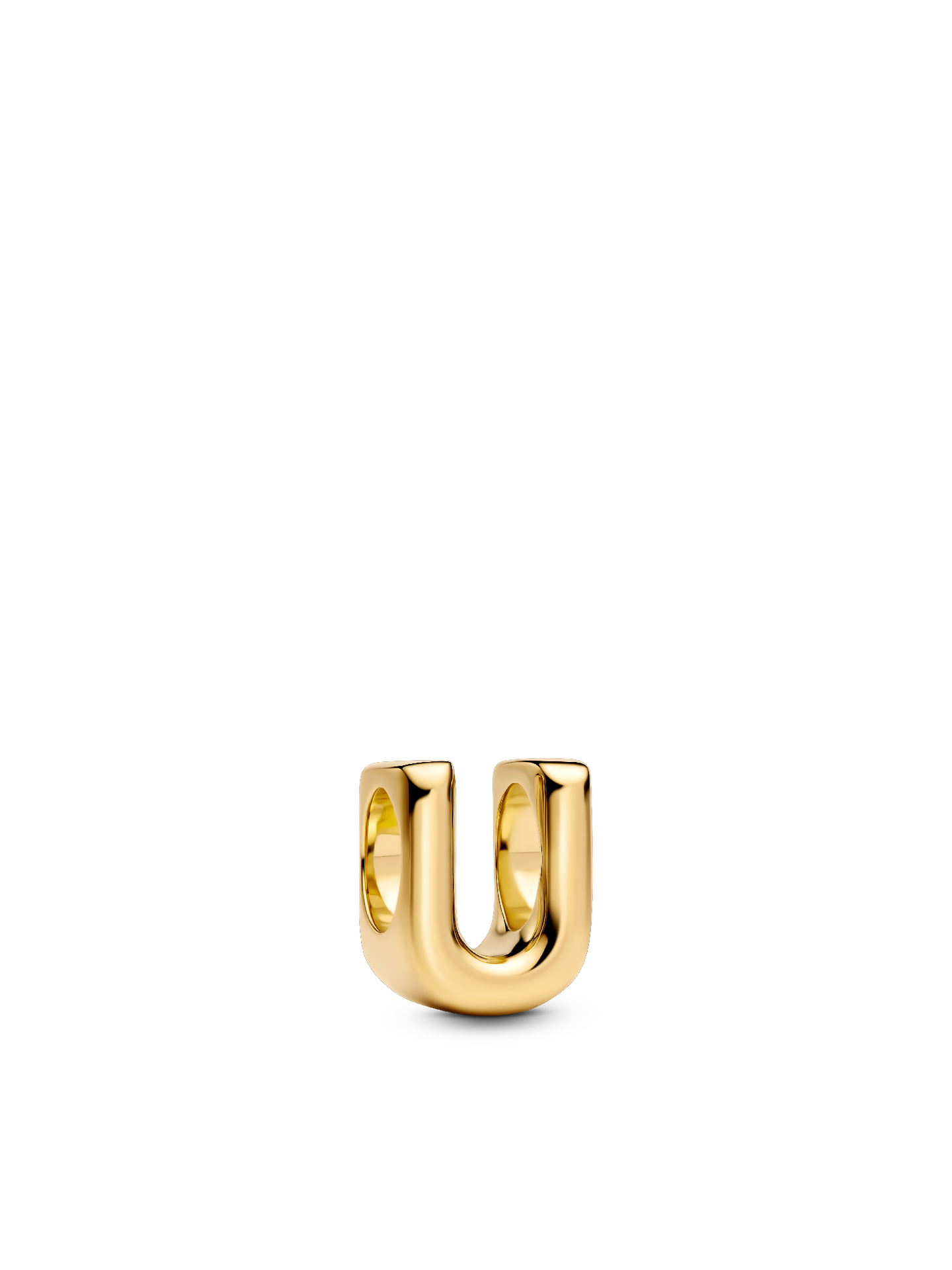 Женский шарм Pandora Letter U Alphabet Charm, Gold plated, цвет: Позолоченный — фото 1