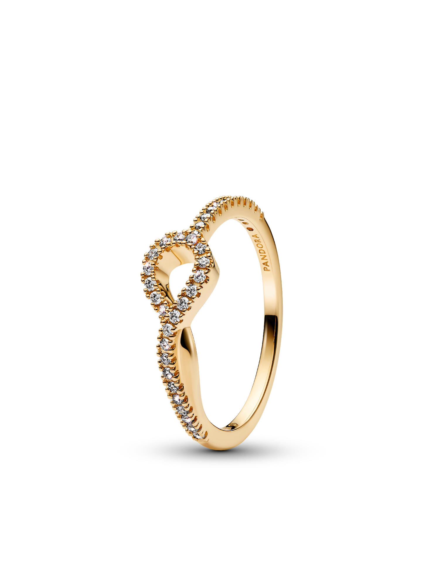 Женское кольцо Pandora Infinite Lab-grown Diamond Pavé, цвет: Золотой — фото 1
