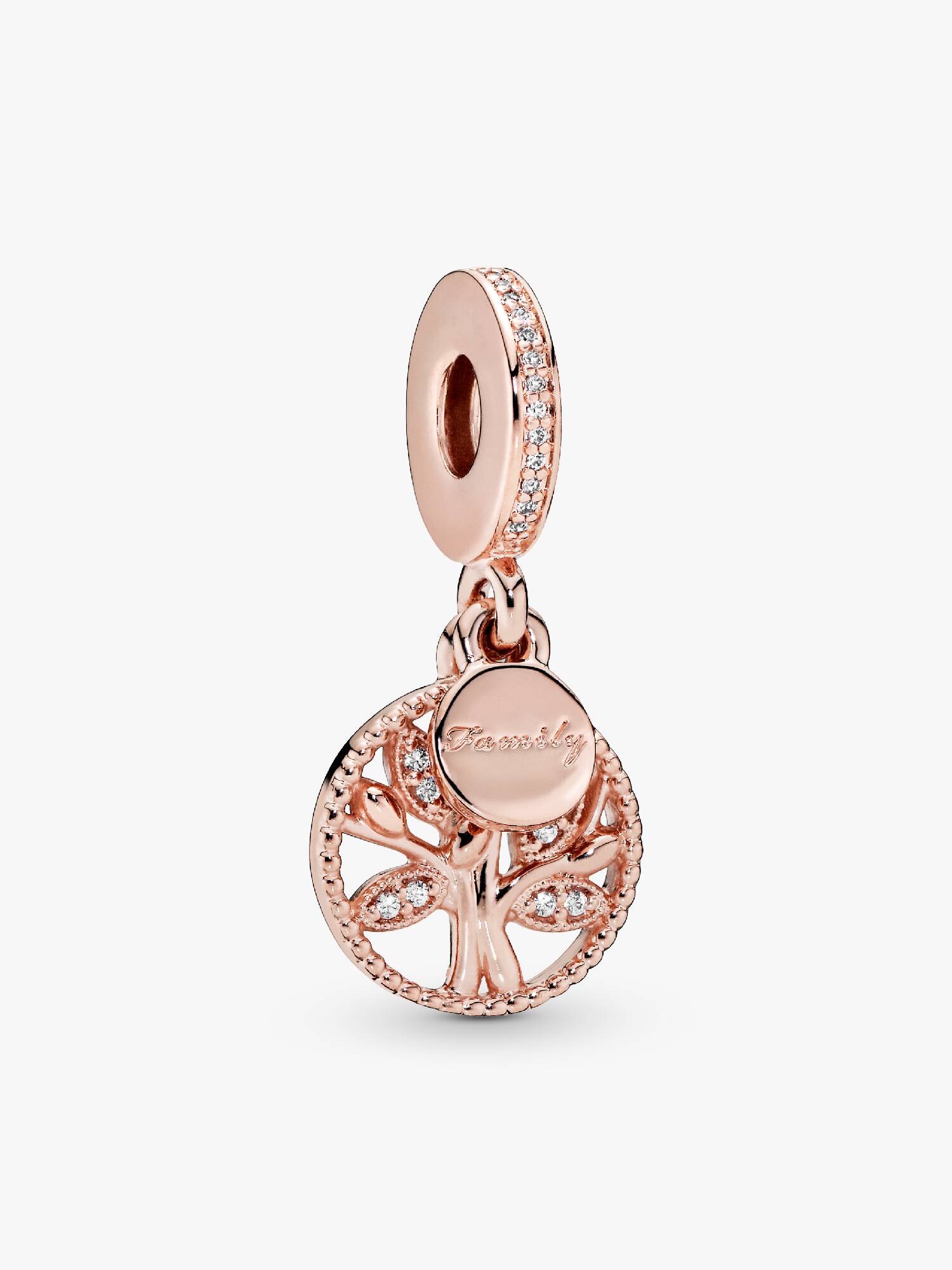 Sparkling Family Tree Dangle Charm